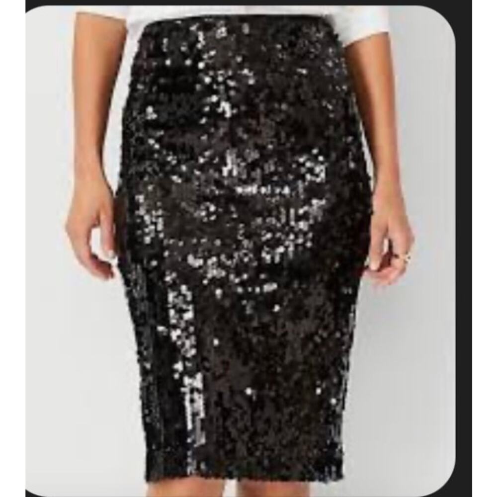 B.B. Dakota | Black Sequin Pencil Skirt | Size 0